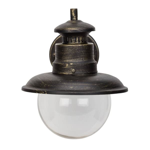 BRILLIANT lampe Artu udendørs væglampe hængende sort guld | 1x A60, E27, 60W, egnet til normale lamper (medfølger ikke) | Skala A ++ til E | IP beskyt
