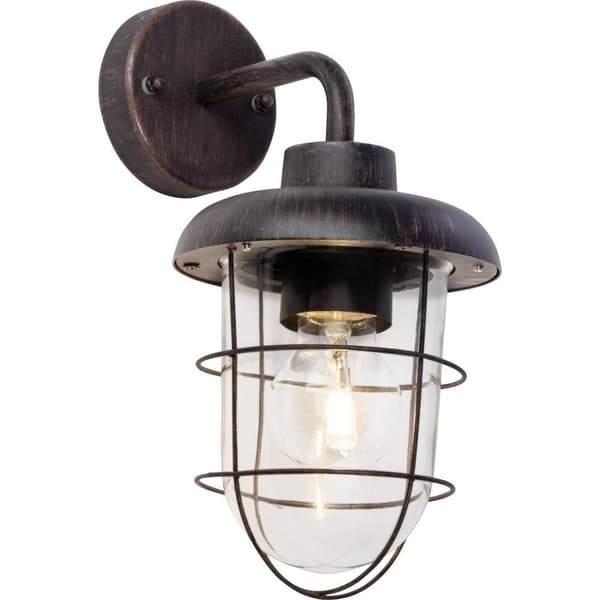 BRILLIANT lampa Carlisle vägglampa utomhus hängande rostfärgad | 1x A60, E27, 46W, lämplig för normala lampor (ingår inte) | Skala A ++ till E | IP-sk