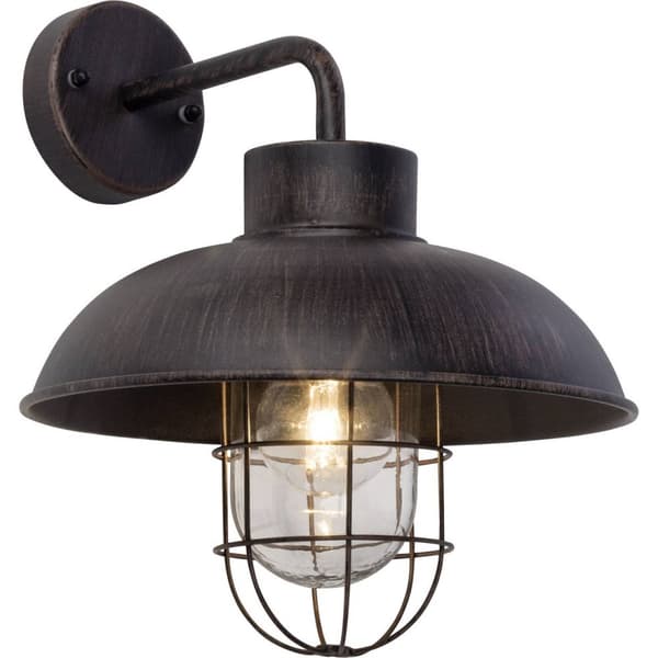 BRILLIANT lampa Portland utomhusvägglampa hängande rostfärgad | 1x A60, E27, 60W, lämplig för normala lampor (ingår ej) | Skala A ++ till E | IP-skydd
