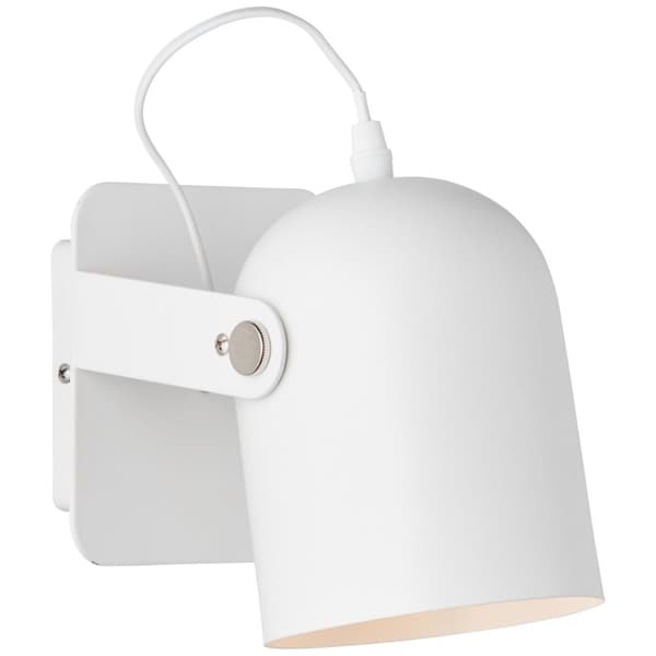 BRILLIANT lampa Yan väggströmställare vit | 1x A60, E27, 30W, lämplig för normala lampor (ingår inte) | Skala A ++ till E | Med vippbrytare