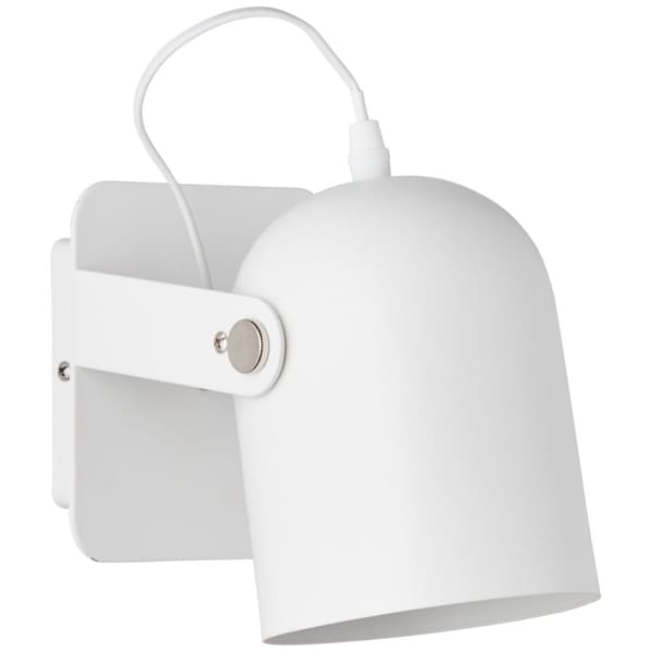 BRILLIANT lampa Yan väggströmställare vit | 1x A60, E27, 30W, lämplig för normala lampor (ingår inte) | Skala A ++ till E | Med vippbrytare