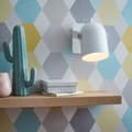 Miniatyrbild 9 av 11: BRILLIANT lampa Yan väggströmställare vit | 1x A60, E27, 30W, lämplig för normala lampor (ingår inte) | Skala A ++ till E | Med vippbrytare
