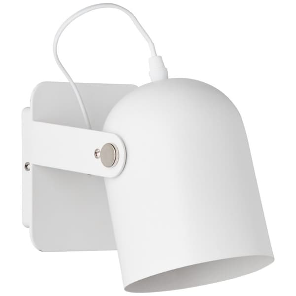 BRILLIANT lampa Yan väggströmställare vit | 1x A60, E27, 30W, lämplig för normala lampor (ingår inte) | Skala A ++ till E | Med vippbrytare