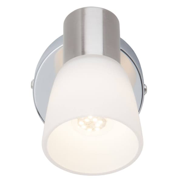 BRILLIANT lampa Janna LED väggfläckjärn / krom / vit | 1x LED-Z45, E14, 4W LED droplampor ingår, (450lm, 2700K) | Skala A ++ till E | Energibesparande