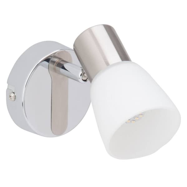 BRILLIANT lampa Janna LED väggfläckjärn / krom / vit | 1x LED-Z45, E14, 4W LED droplampor ingår, (450lm, 2700K) | Skala A ++ till E | Energibesparande