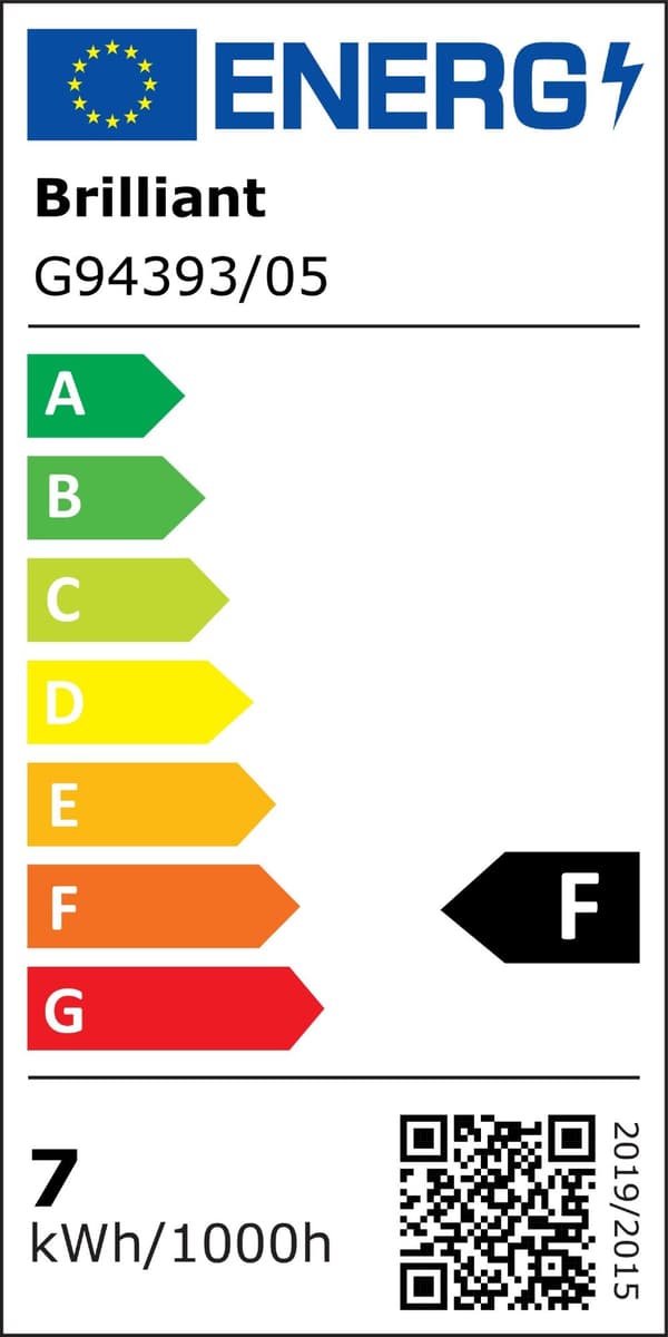 BRILLIANT Lamp Solution LED-seinävalaisin 26 cm neliö valkoinen | 2x 3,5 W LED integroitu (COB), (335lm, 3000K) | Asteikko A ++ E | Valaisimet ylös ja