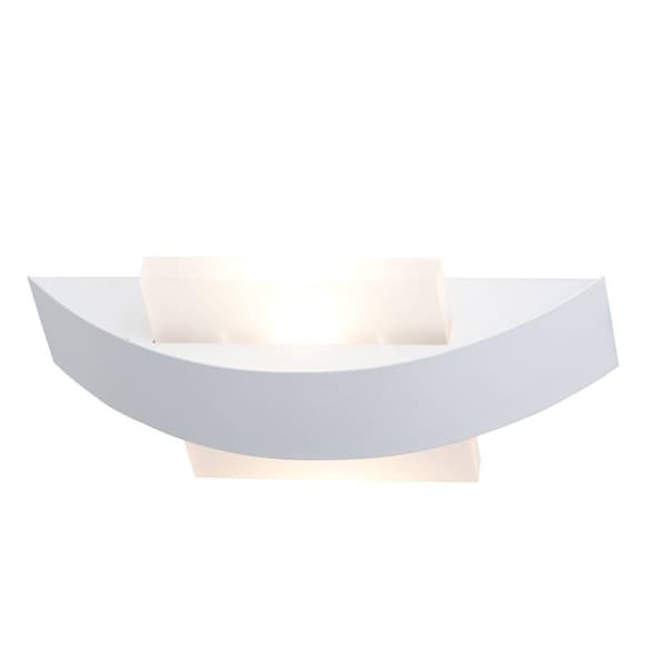 BRILLIANT Lamp Solution LED-seinävalaisin 26 cm neliö valkoinen | 2x 3,5 W LED integroitu (COB), (335lm, 3000K) | Asteikko A ++ E | Valaisimet ylös ja