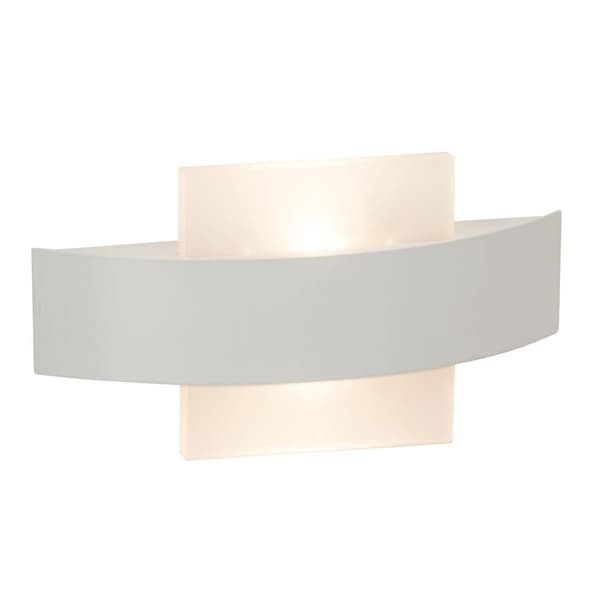 BRILLIANT Lamp Solution LED-seinävalaisin 26 cm neliö valkoinen | 2x 3,5 W LED integroitu (COB), (335lm, 3000K) | Asteikko A ++ E | Valaisimet ylös ja