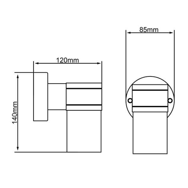BRILLIANT lampe Hanni LED væglampe udendørs 1-flamme rustfrit stål | 1x LED-PAR51, GU10, 3W LED-reflektorlampe medfølger, (250lm, 3000K) | Skala A ++