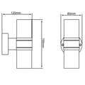 Miniatyrbillede 2 af 4: BRILLIANT lampe Hanni LED udendørs væglampe 2-flammet rustfrit stål | 2x LED-PAR51, GU10, 3W LED-reflektorlamper inkluderet, (250lm, 3000K) | Skala A