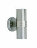 Miniatyrbillede 1 af 4: BRILLIANT lampe Hanni LED udendørs væglampe 2-flammet rustfrit stål | 2x LED-PAR51, GU10, 3W LED-reflektorlamper inkluderet, (250lm, 3000K) | Skala A