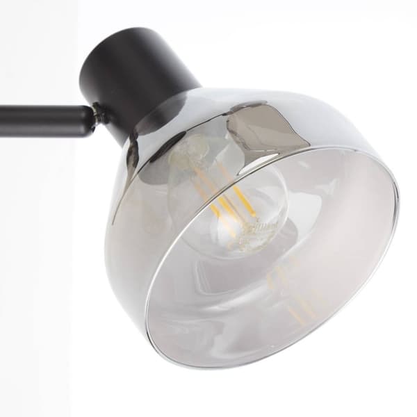 BRILLIANT lampa Reflekt väggfläck svart matt / rökt glas | 1x D45, E14, 18W, lämplig för dropplampor (ingår inte) | Skala A ++ till E | Svängbart huvu