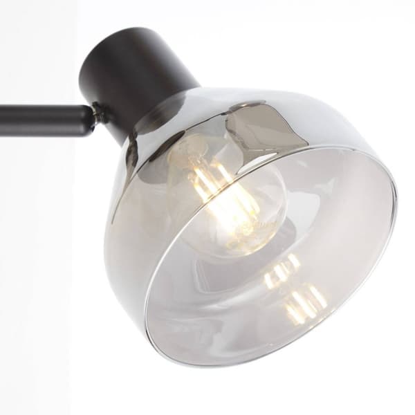 BRILLIANT lampa Reflekt väggfläck svart matt / rökt glas | 1x D45, E14, 18W, lämplig för dropplampor (ingår inte) | Skala A ++ till E | Svängbart huvu