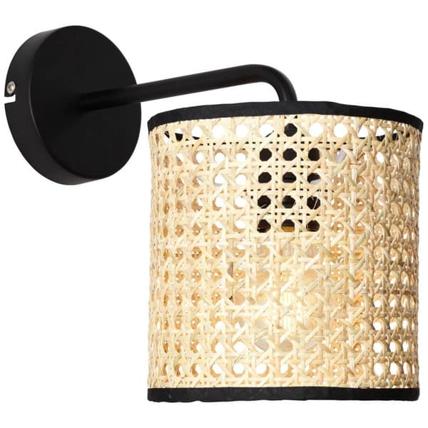 BRILLIANT lampa Wiley vägglampa hängande rotting | 1x A60, E27, 60W, lämplig för normala lampor (ingår ej) | Skala A ++ till E | Lämplig för LED-lampo