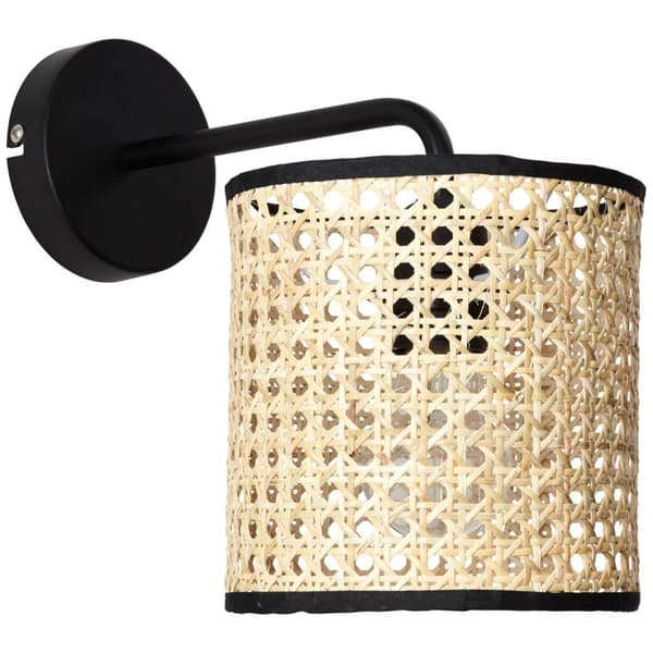 BRILLIANT lampa Wiley vägglampa hängande rotting | 1x A60, E27, 60W, lämplig för normala lampor (ingår ej) | Skala A ++ till E | Lämplig för LED-lampo
