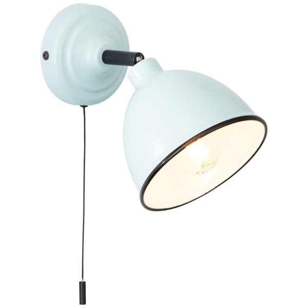 BRILLIANT lampe Telio væglampe trækkontakt lys blå | 1x D45, E14, 28W, velegnet til dryplamper (medfølger ikke) | Skala A ++ til E | Med trækkontakten