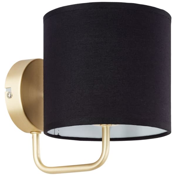 BRILLIANT lampuu Clarie seinävalaisin messinki harjattu / musta | 1x D45, E14, 40W, sopii tippalampuille (ei sisälly) | Asteikko A ++ E | Sopii LED-la