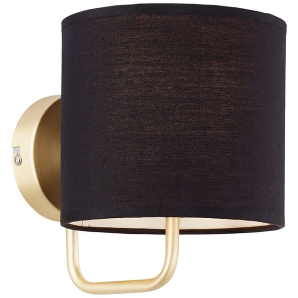 BRILLIANT lampuu Clarie seinävalaisin messinki harjattu / musta | 1x D45, E14, 40W, sopii tippalampuille (ei sisälly) | Asteikko A ++ E | Sopii LED-la