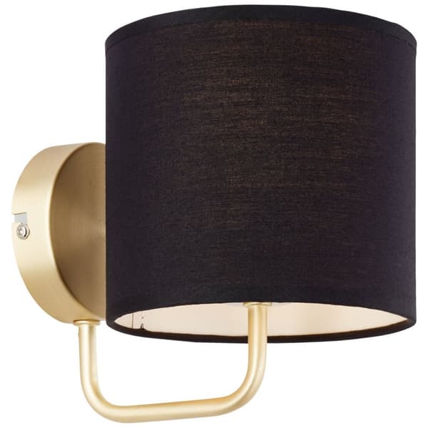 BRILLIANT lampuu Clarie seinävalaisin messinki harjattu / musta | 1x D45, E14, 40W, sopii tippalampuille (ei sisälly) | Asteikko A ++ E | Sopii LED-la