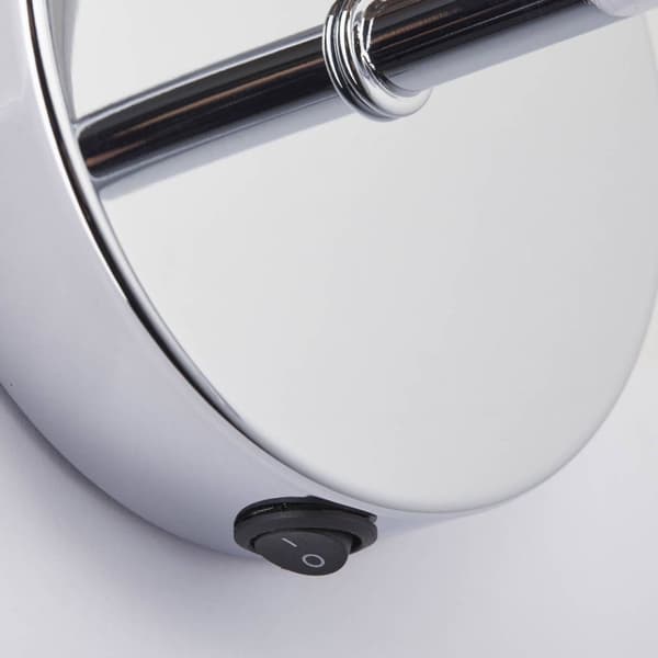 BRILLIANT lampe Relax væglyskontakt bronze / krom | 1x QT14, G9, 33W, egnet til stiftlamper medfølger ikke | Med vippekontakt | Velegnet til LED-lampe