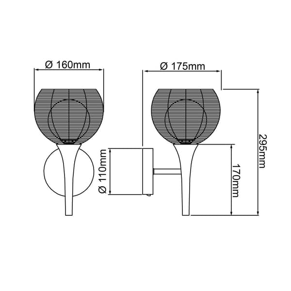 BRILLIANT lampe Relax væglyskontakt bronze / krom | 1x QT14, G9, 33W, egnet til stiftlamper medfølger ikke | Med vippekontakt | Velegnet til LED-lampe