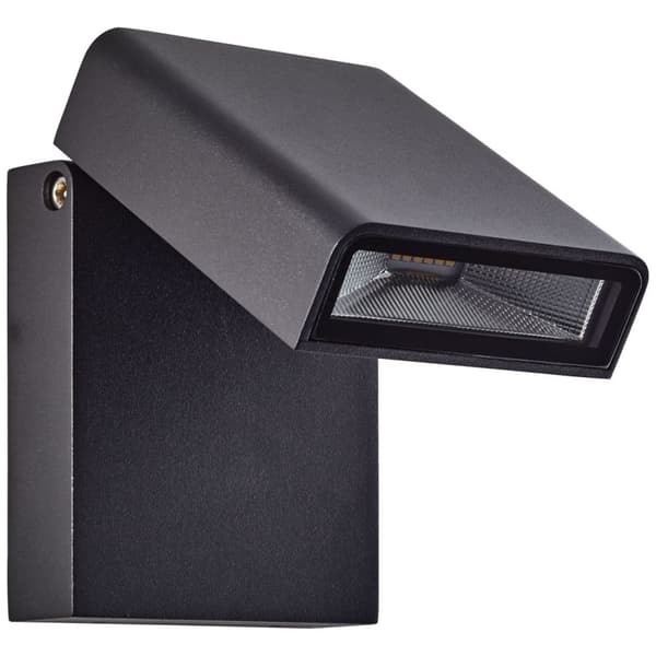 BRILLIANT lampe Toya LED udendørs vægspot sort | 1x 7W LED integreret, 736lm, 4200K | IP beskyttelsesklasse: 44 - stænkskærm | Drejeligt hoved