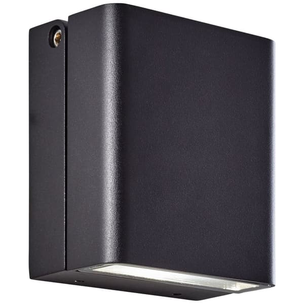 BRILLIANT lampe Toya LED udendørs vægspot sort | 1x 7W LED integreret, 736lm, 4200K | IP beskyttelsesklasse: 44 - stænkskærm | Drejeligt hoved