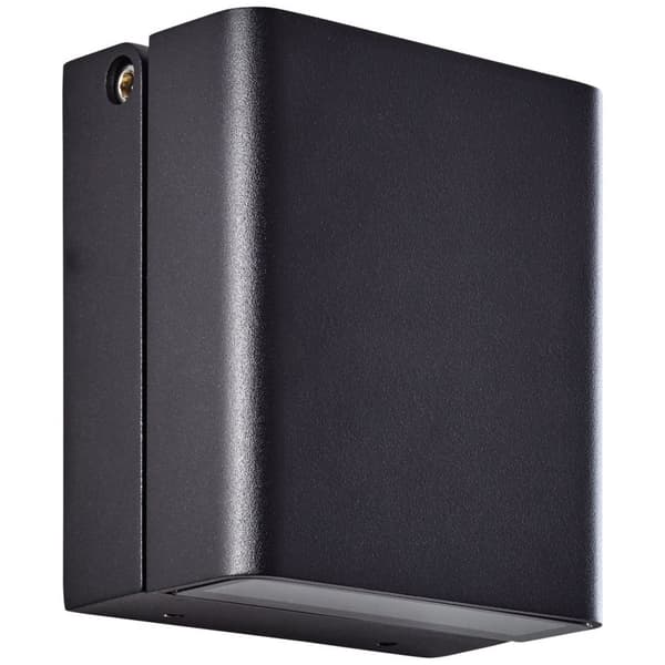 BRILLIANT lampe Toya LED udendørs vægspot sort | 1x 7W LED integreret, 736lm, 4200K | IP beskyttelsesklasse: 44 - stænkskærm | Drejeligt hoved