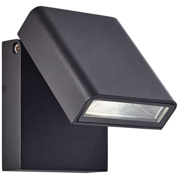 BRILLIANT lampe Toya LED udendørs vægspot sort | 1x 7W LED integreret, 736lm, 4200K | IP beskyttelsesklasse: 44 - stænkskærm | Drejeligt hoved