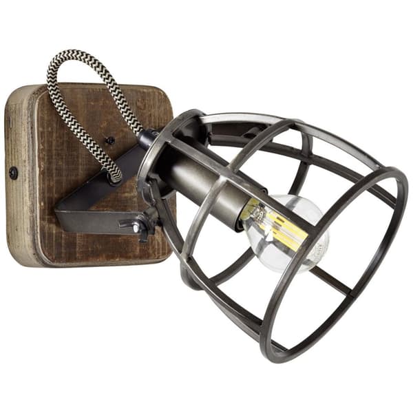 BRILLIANT lampa Matrix vägg spotlight svart stål | 1x D45, E14, 40W, lämplig för dropplampor ingår inte Svängbart huvud | Lämplig för LED-lampor