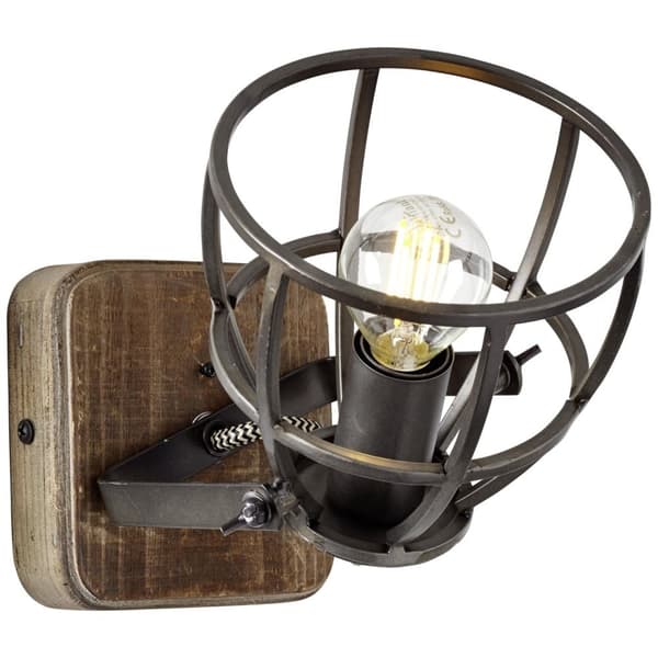 BRILLIANT lampa Matrix vägg spotlight svart stål | 1x D45, E14, 40W, lämplig för dropplampor ingår inte Svängbart huvud | Lämplig för LED-lampor