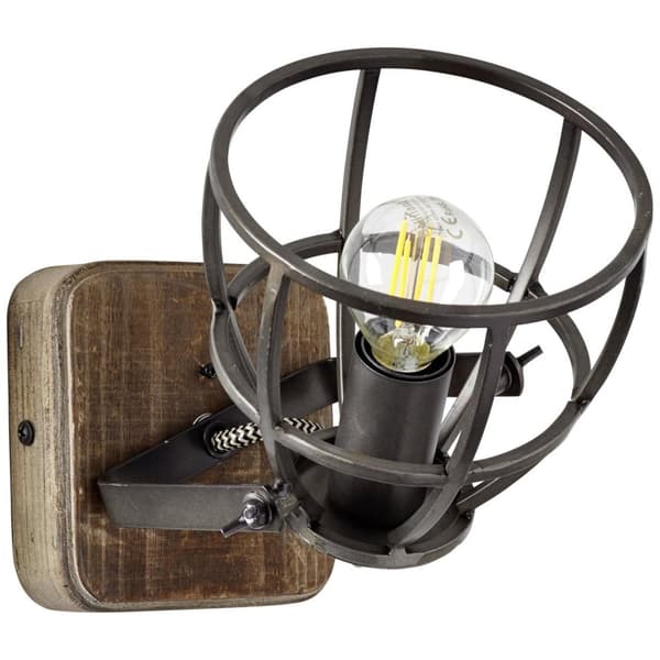 BRILLIANT lampa Matrix vägg spotlight svart stål | 1x D45, E14, 40W, lämplig för dropplampor ingår inte Svängbart huvud | Lämplig för LED-lampor