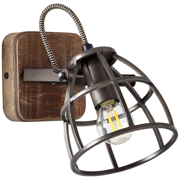 BRILLIANT lampa Matrix vägg spotlight svart stål | 1x D45, E14, 40W, lämplig för dropplampor ingår inte Svängbart huvud | Lämplig för LED-lampor