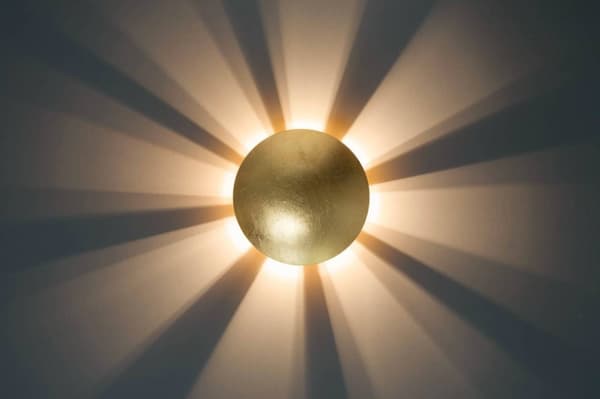 BRILLIANT lampa, Sunset vägglampa antik guld, metall, 1x QT14, G9, 18W, stiftbaslampor (ingår ej), A ++
