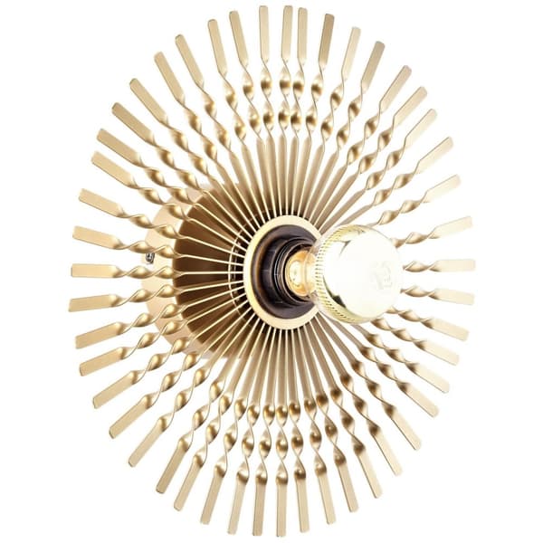 BRILLIANT lampe, Mendoza væglampe 33cm guld, metal, 1x A60, E27, 40W, standard lamper (medfølger ikke), A++