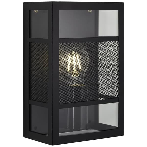 BRILLIANT lampe, Getta udendørs væglampe sort, metal/plastik, 1x A60, E27, 40W, standard lamper (medfølger ikke), A++