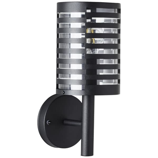 BRILLIANT lampa, Venlo utomhusvägglampa svart matt, rostfritt stål / plast, 1x A60, E27, 40W, vanliga lampor (ingår ej), A ++