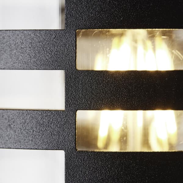 BRILLIANT lampa, Venlo utomhusvägglampa svart matt, rostfritt stål / plast, 1x A60, E27, 40W, vanliga lampor (ingår ej), A ++