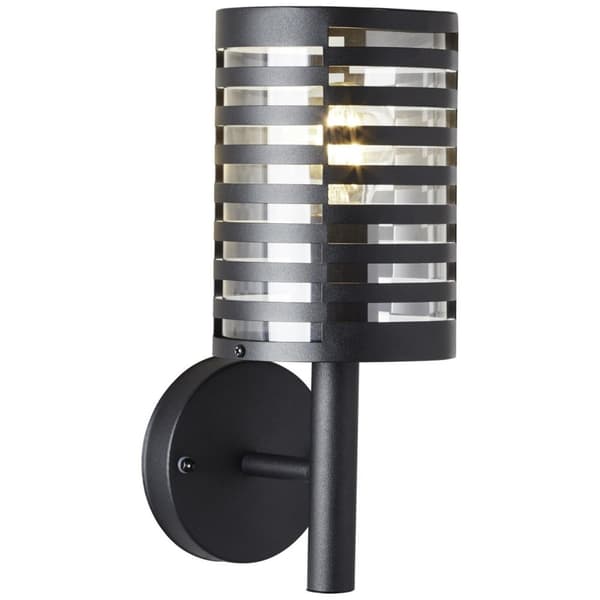 BRILLIANT lampa, Venlo utomhusvägglampa svart matt, rostfritt stål / plast, 1x A60, E27, 40W, vanliga lampor (ingår ej), A ++