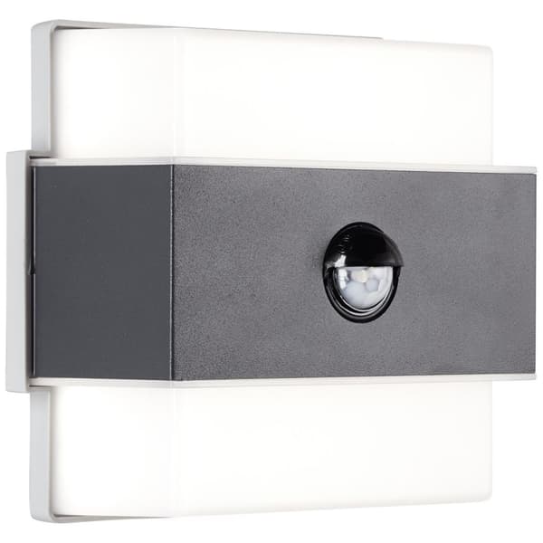 BRILLIANT lamppu, Archie LED ulkoseinävalaisin liiketunnistin antrasiitti, metalli/muovi, 1x 7.5W LED integroitu, (650lm, 4000K), A