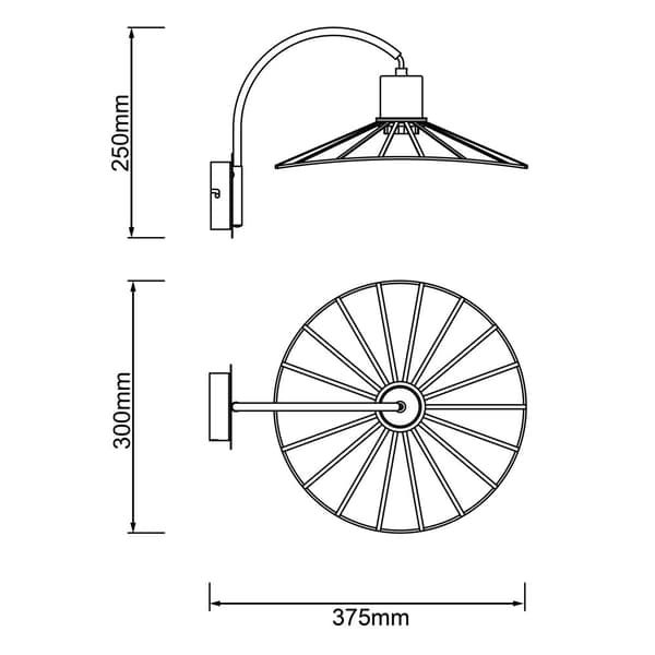 BRILLIANT lamppu, Leika seinävalaisin musta matta, 1x A60, E27, 52W, sopii LED-lampuille