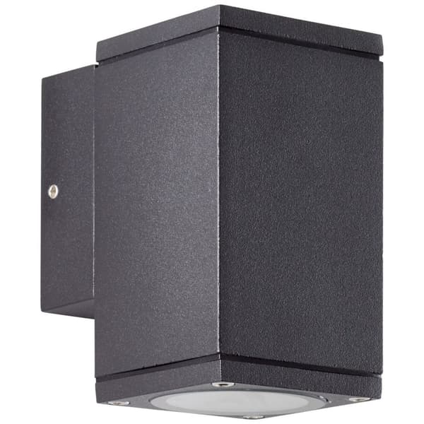 BRILLIANT lampa Hally utomhus vägglampa silver | 1x PAR51, GU10, 18W, lämplig för reflektorlampor (ingår ej)