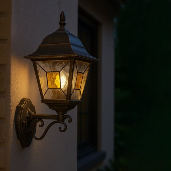 BRILLIANT lampa Janel utomhus vägglampa svart guld | 1x A60, E27, 60W, lämplig för normala lampor (ingår ej)
