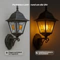 Miniatyrbild 5 av 8: BRILLIANT lampa Janel utomhus vägglampa svart guld | 1x A60, E27, 60W, lämplig för normala lampor (ingår ej)