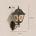 Miniatyrbild 8 av 8: BRILLIANT lampa Janel utomhus vägglampa svart guld | 1x A60, E27, 60W, lämplig för normala lampor (ingår ej)