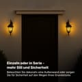 Miniatyrbild 7 av 8: BRILLIANT lampa Janel hängande utomhus vägglampa svart guld | 1x A60, E27, 60W, lämplig för normala lampor (ingår ej)