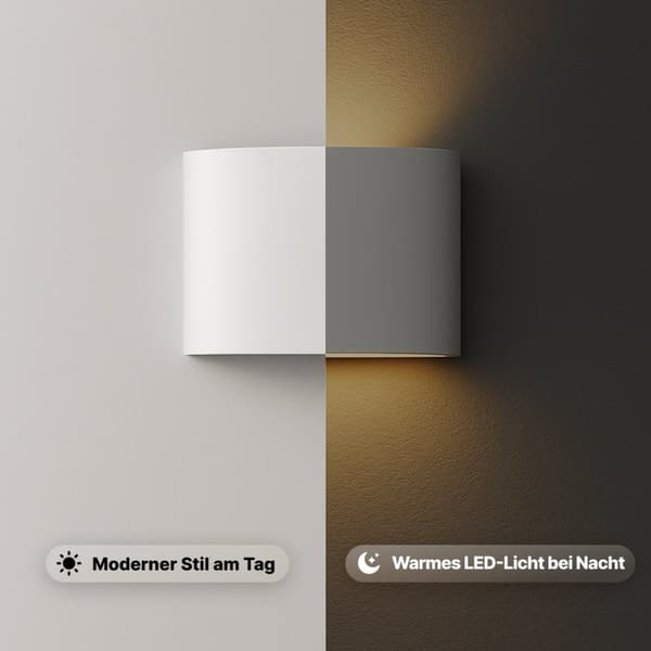 BRILLIANT lampa Welbie LED utomhusvägglampa 11,5 cm vit | 1x LED integrerad, 10W LED integrerad, (700lm, 3000K)
