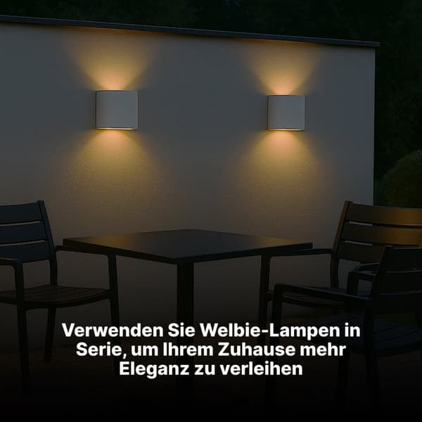 BRILLIANT lampa Welbie LED utomhusvägglampa 11,5 cm vit | 1x LED integrerad, 10W LED integrerad, (700lm, 3000K)