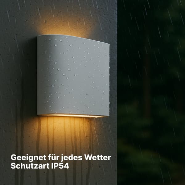 BRILLIANT lampa Welbie LED utomhusvägglampa 11,5 cm vit | 1x LED integrerad, 10W LED integrerad, (700lm, 3000K)