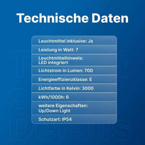Brilliant | Welbie LED ulkoseinävalaisin 11,5 cm valkoinen | 1x integroitu LED, integroitu 10W LED, (700lm, 3000K)